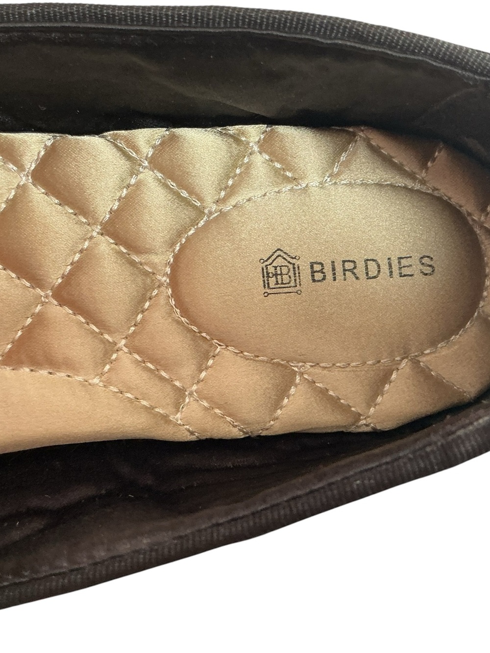 Birdies The Starling Black Velvet Flat Smoking Slipper Loafers Shoes Womens 7.5 - Picture 3 of 8